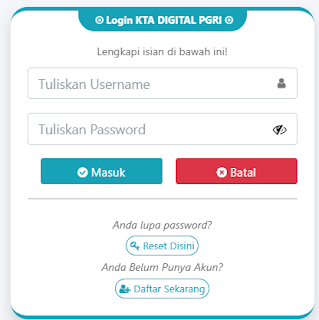 Register PGRI Bukitraya - Persatuan Guru Republik Indonesia Cabang Bukitraya